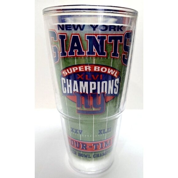 Tervis 24 oz. Hot/Cold Tumbler NFL NY Giants Super Bowl XLVI Champs NO LID - Picture 1 of 7